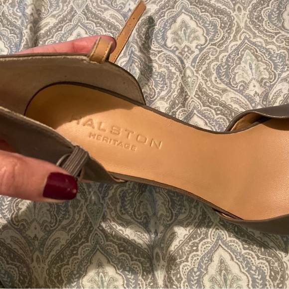 Halston Heritage Leather Grey Pumps - Picture 8 of 11